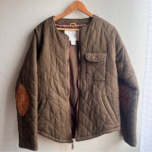 Koto urban outfitters olive green  Quilted Bomber Jacket